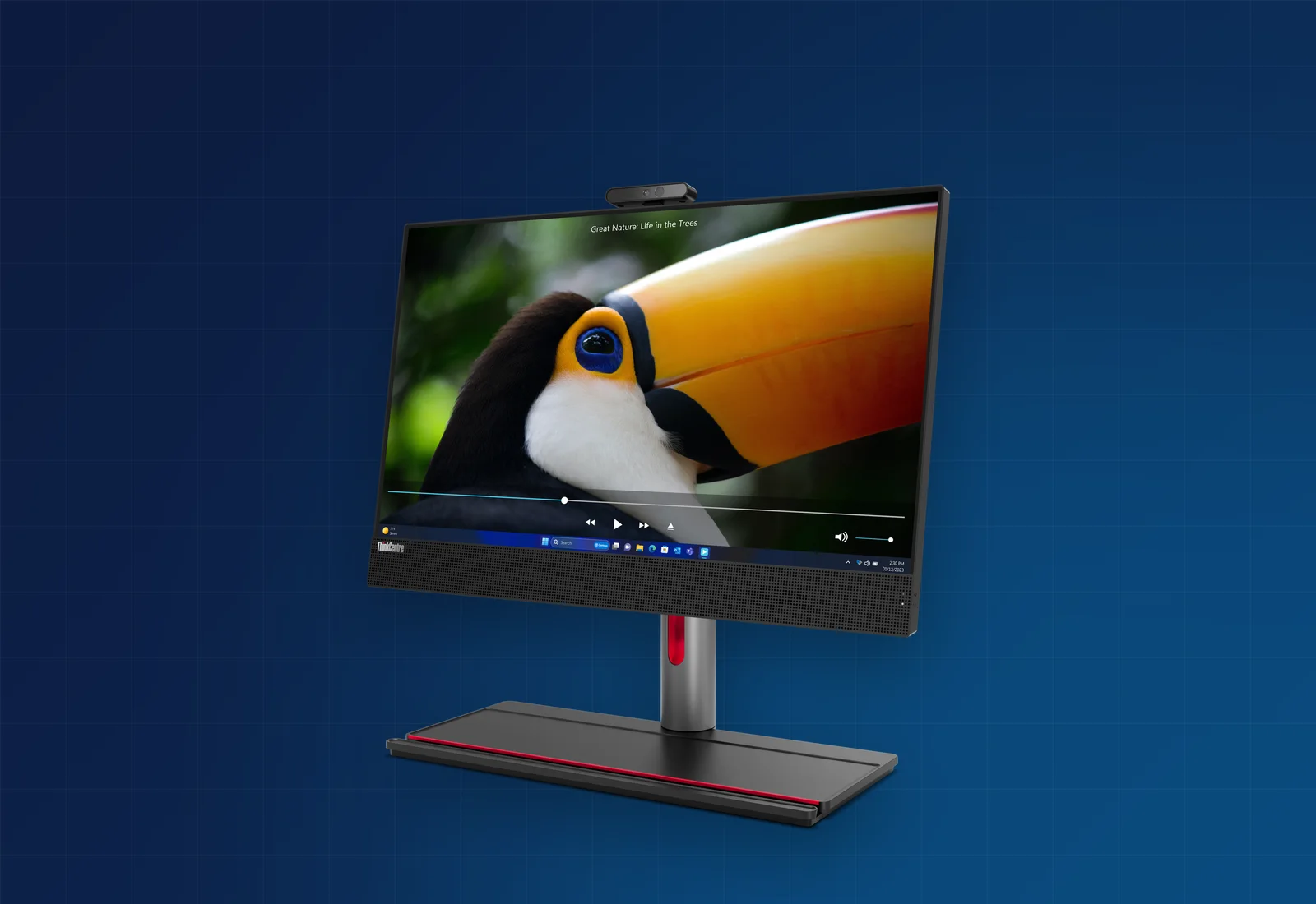 Lenovo ThinkCentre M90a All-in-One side view